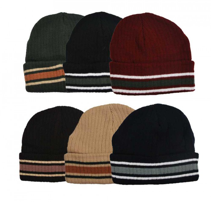Winning Unisex Striped Lined Beanie (#89089)