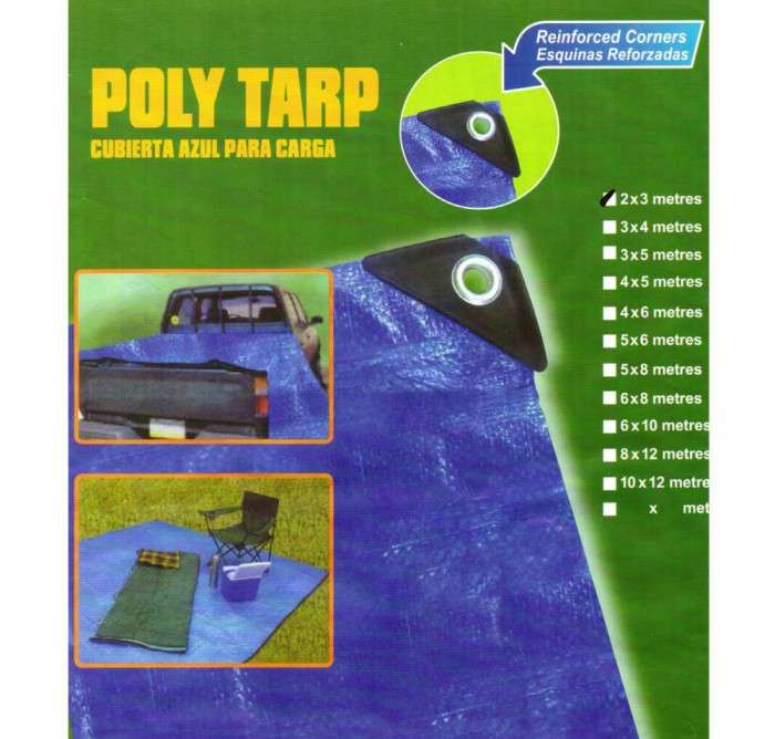 Poly Tarp 2x3 Metres (Waterproof/UV resistant)
