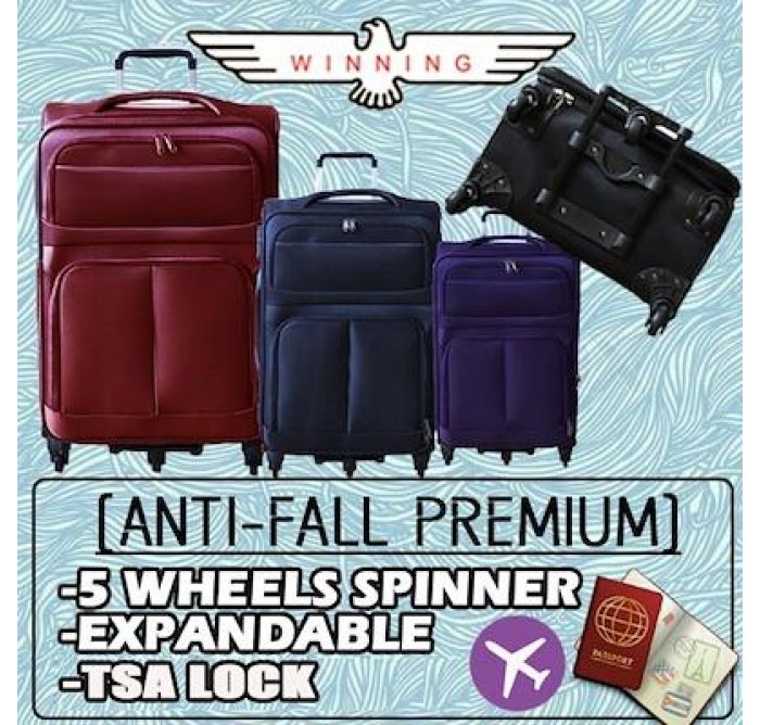 Anti-Fall Premium 5 Wheels 360° Expandable Spinner