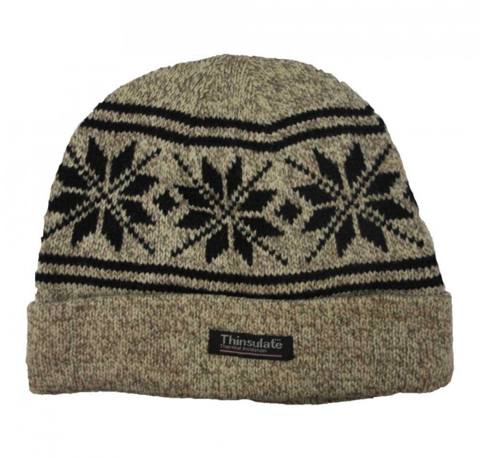 Thinsulate Crystal Snow Design Beanie (Unisex)