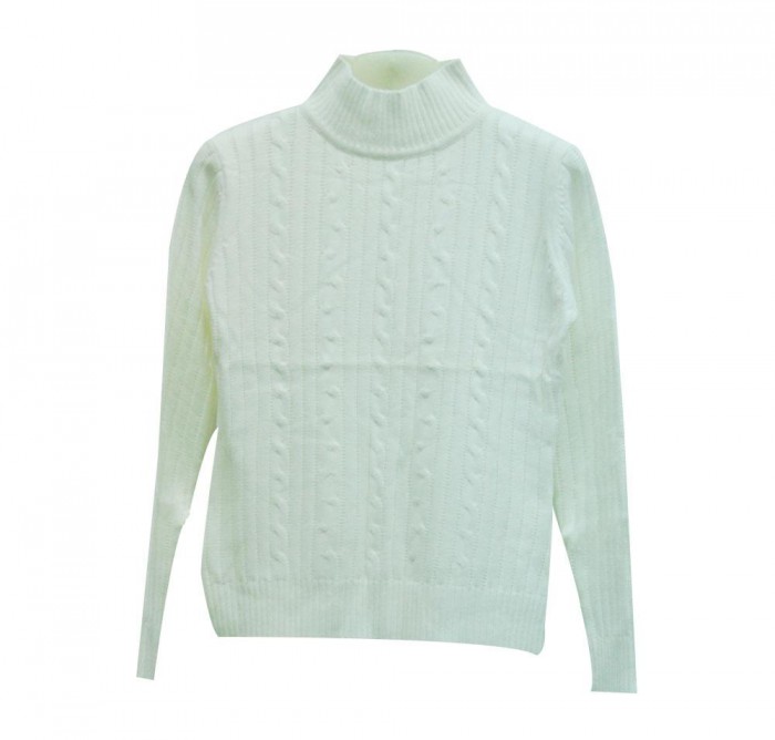 Classic Crystal White Winter Sweater