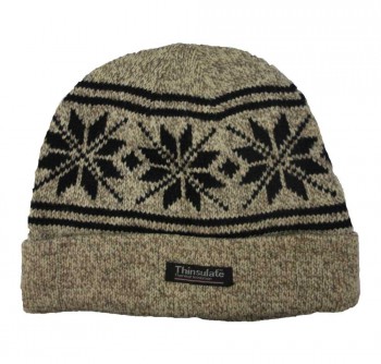 Thinsulate Crystal Snow Design Beanie (Unisex)