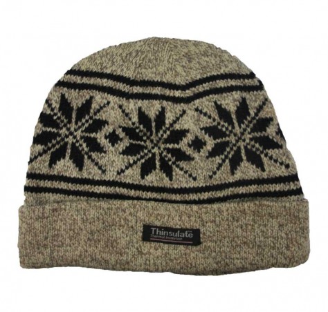 Thinsulate Crystal Snow Design Beanie (Unisex)