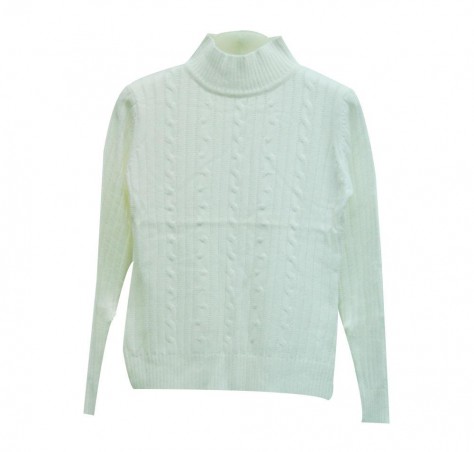Classic Crystal White Winter Sweater